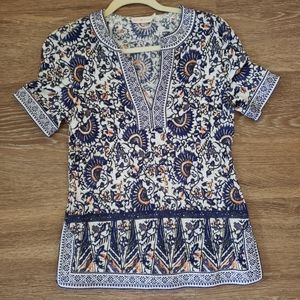 Tory Burch, size XS, vneck 100%linen shirt